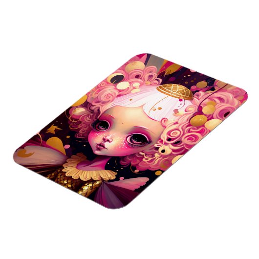 Roze Fantasy Art Magneet (Linkerzijde)