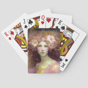 Roze Fantasy Art Pokerkaarten
