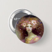 Roze Fantasy Art Ronde Button 5,7 Cm (Voorkant /achterkant)