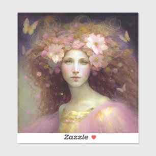 Roze Fantasy Art Sticker