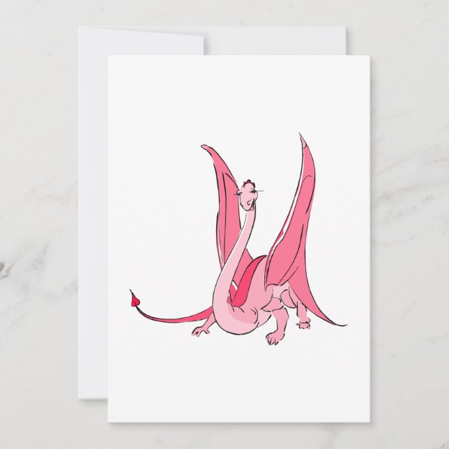  roze fantasy Dragon (Voorkant)