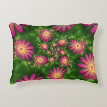 Roze fantasy Flowers Modern Abstract fractal Art