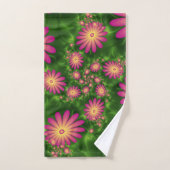 Roze fantasy Flowers Modern Abstract fractal Art Bad Handdoek (Handdoek)