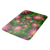 Roze fantasy Flowers Modern Abstract fractal Art Badmat (Gekanteld)