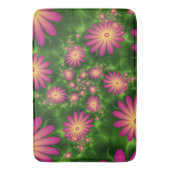 Roze fantasy Flowers Modern Abstract fractal Art Badmat (Voorkant Verticaal)