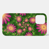 Roze fantasy Flowers Modern Abstract fractal Art Case-Mate iPhone Case (Achterkant (horizontaal))