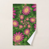 Roze fantasy Flowers Modern Abstract fractal Art Handdoek (Handdoek)