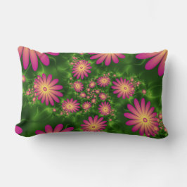 Roze fantasy Flowers Modern Abstract fractal Art Kussen