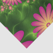 Roze fantasy Flowers Modern Abstract fractal Art Tissuepapier (Detail)