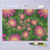 Roze fantasy Flowers Modern Abstract fractal Art Tissuepapier (Craft)