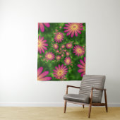 Roze fantasy Flowers Modern Abstract fractal Art Wandkleed (In situ)