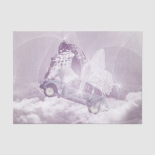 Roze fantasy Flying Horse Car Butterfly Fairy Wing Tissuepapier