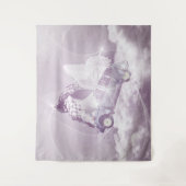 Roze fantasy Flying Horse Car Butterfly Fairy Wing Wandkleed (Voorkant)