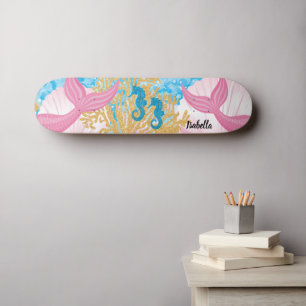 Roze Fantasy Mermaid Life Persoonlijk Skateboard