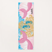 Roze Fantasy Mermaid Life Yogamat (Voorkant)