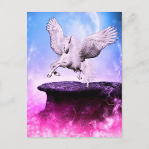 Roze Fantasy Unicorn Briefkaart