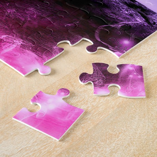 Roze Fantasy Unicorn Legpuzzel (Zijkant)