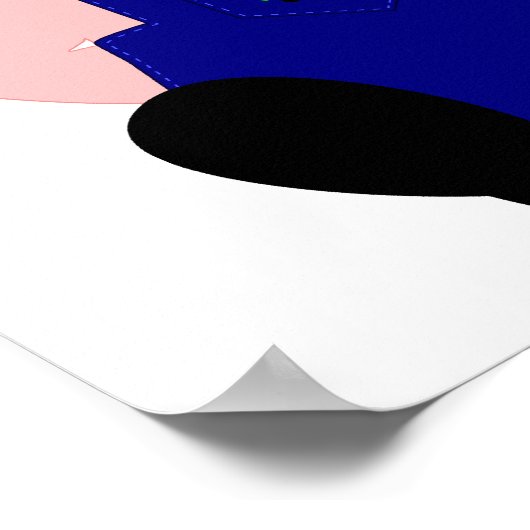 Roze Farmer Pig Poster (Hoek)