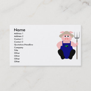 Roze Farmer Pig Visitekaartje