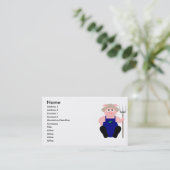 Roze Farmer Pig Visitekaartje (Staand voorkant)