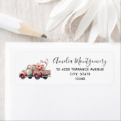 Roze  Farmer's Truck Adres Etiket (Insitu)