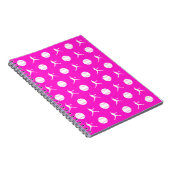 Roze fasch patroonlaptop notitieboek (Rechterzijde)