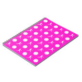 Roze fasch patroonlaptop notitieboek (Linkerzijde)