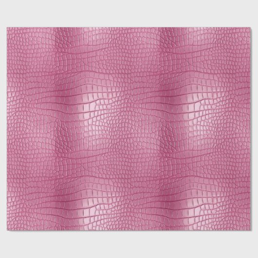 Roze Faux Alligator Animal Print Cadeaupapier (Vlak)