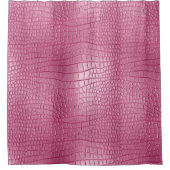 Roze Faux Alligator Animal Print Douchegordijn (Voorkant)
