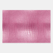 Roze Faux Alligator Animal Print Inpakpapier Vel (Voorkant)