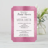 Roze Faux Alligator Animal Print Kaart (Staand voorkant)