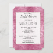 Roze Faux Alligator Animal Print Kaart (Voorkant)