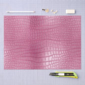 Roze Faux Alligator Animal Print Tissuepapier (Craft)