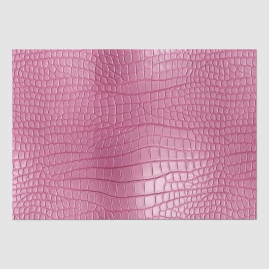 Roze Faux Alligator Animal Print Tissuepapier (Voorkant)
