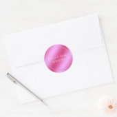 Roze Faux Folie Wedding Sticker (Envelop)