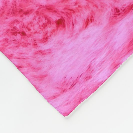 Roze Faux Fur Fleece Deken (Hoek)