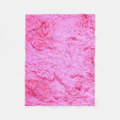 Roze Faux Fur Fleece Deken (Voorkant)
