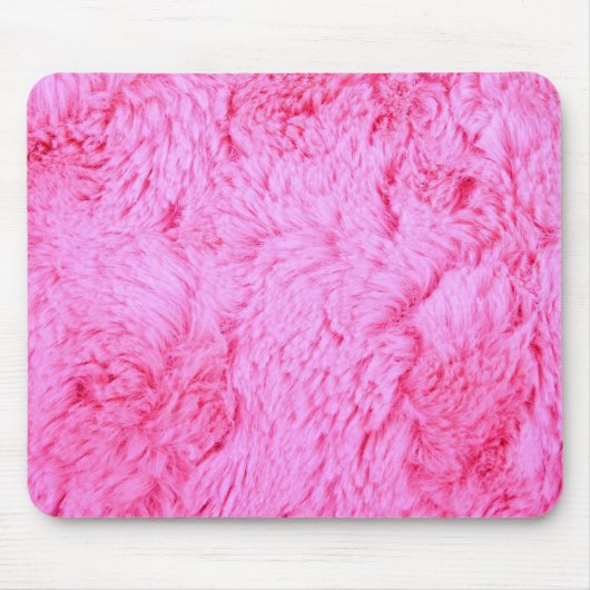 Roze Faux Fur Muismat (Voorkant)