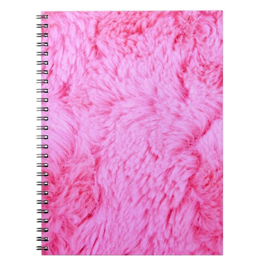 Roze Faux Fur Notitieboek (Voorkant)