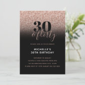 Roze Faux Glitter 30 & Flirty 30th Birthday Kaart (Staand voorkant)