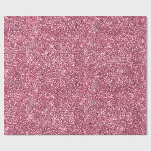 Roze Faux Glitter Cadeaupapier (Vlak)