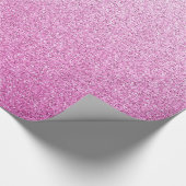Roze Faux Glitter Cadeaupapier (Hoek)