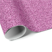 Roze faux glitter cadeaupapier (Rol Hoek)