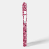Roze Faux Glitter Case-Mate iPhone Case (Achterkant / Links)