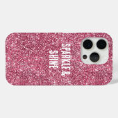 Roze Faux Glitter Case-Mate iPhone Case (Achterkant (horizontaal))