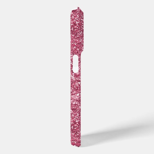 Roze Faux Glitter Case-Mate iPhone Case (Achterkant / Rechts)
