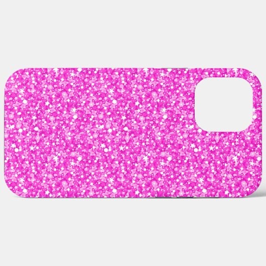 Roze faux glitter Case-Mate iPhone case (Achterkant (horizontaal))