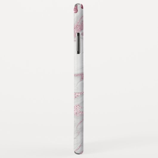 Roze Faux Glitter Drips iPhone 6.5 Hoesje (Achterkant/rechts)