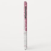 Roze Faux Glitter Drips iPhone 6.5 Hoesje (Achterkant/links)