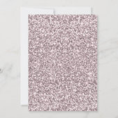 Roze Faux Glitter Flamingo Bachelorette Party Kaart (Achterkant)